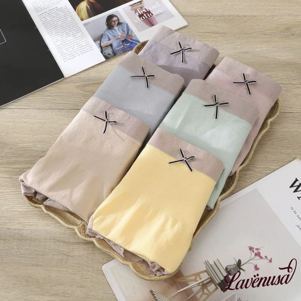 Quần lót nữ Cotton cạp cao kháng khuẩn dễ thương mềm mại LAVENUSA QL49