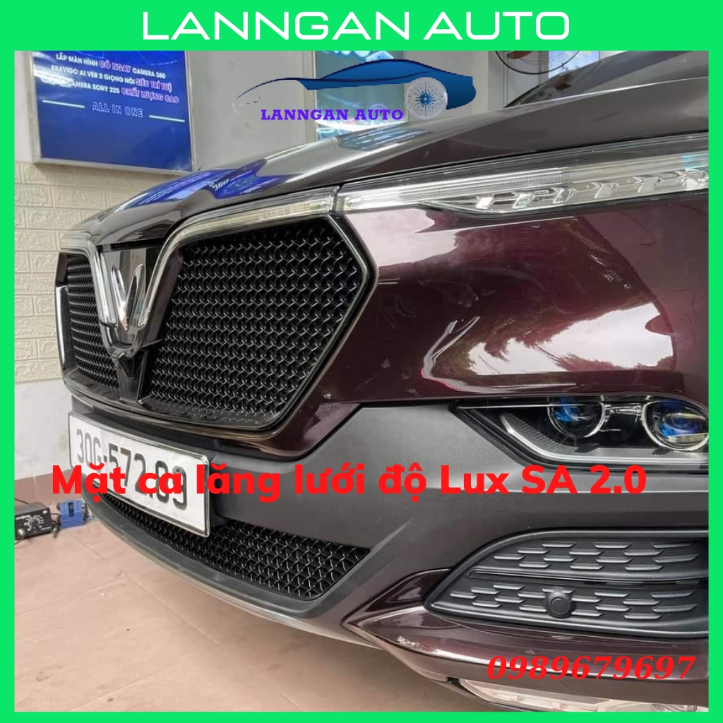 Mặt ca lăng độ Vinfast Lux SA 2.0, Mẫu lưới đen và bạc mới nhất 2022 - 2023