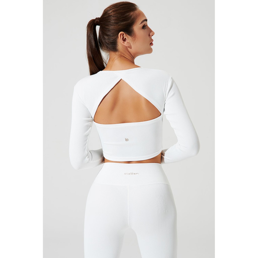 OLABEN Áo tập yoga tay dài Gym FENDY LONG-SLEEVES RIBBED