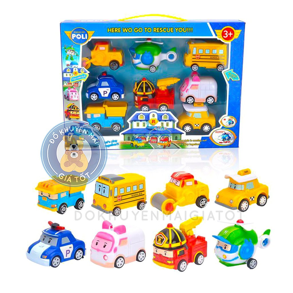 Bộ xe ô tô đồ chơi mô hình robocar poli chạy trớn nhiều mẫu cho bé - Đồ khuyến mãi giá tốt