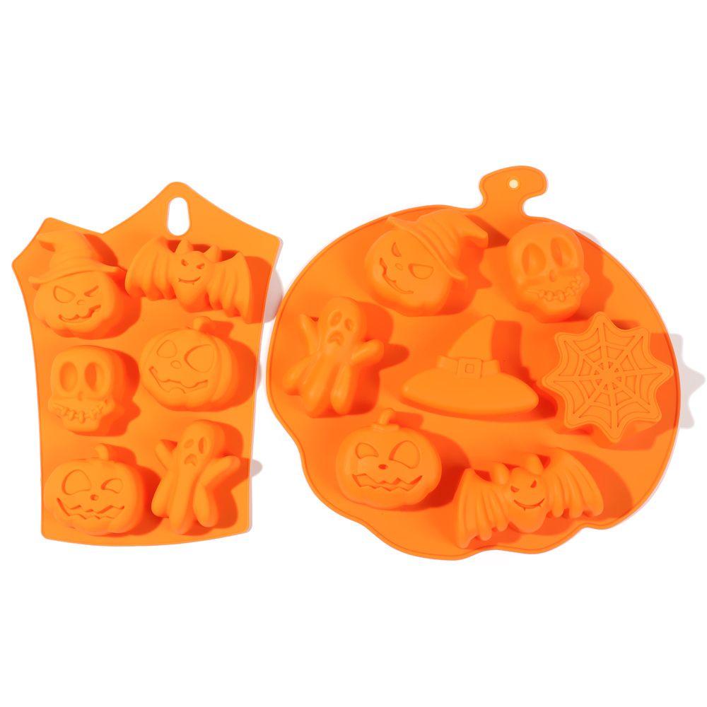 CONOPERY Khuôn Làm Bánh Kẹo Socola Hình Đầu Lâu / Dơi Độc Đáo Trang Trí Halloween DIY