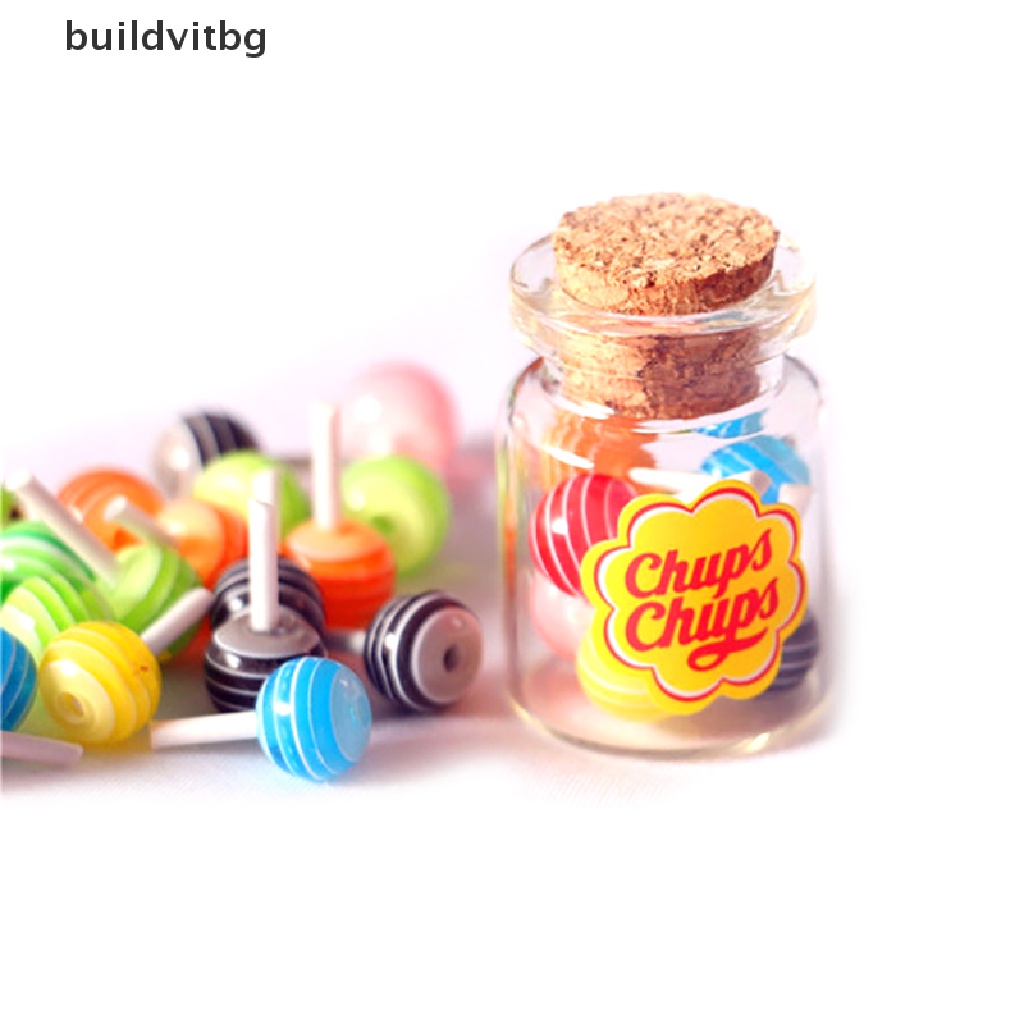 Mô Hình Kẹo Mút Tráng Miệng 1 / 12 Trang Trí Nhà Búp Bê Kèm Hộp Đựng Kẹo