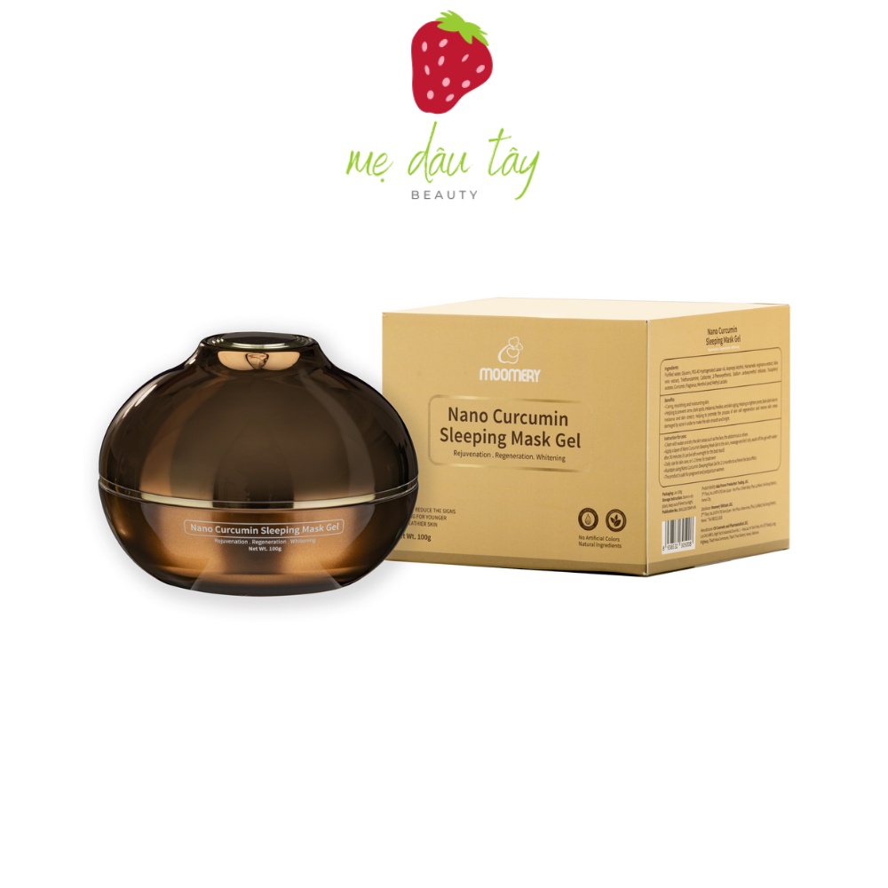 Gel mặt nạ ngủ nghệ nano Moomery đánh bay thâm nám, dưỡng trắng da - MẸ DÂU TÂY BEAUTY