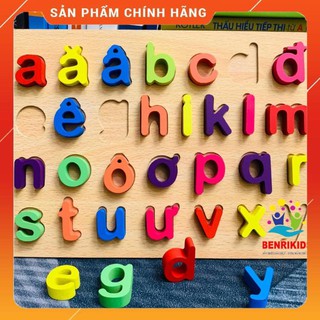 Đồ Chơi Gỗ Bảng Ghép Hình Chữ Cái Tiếng Việt 30x22Cm Chữ Cái Thường