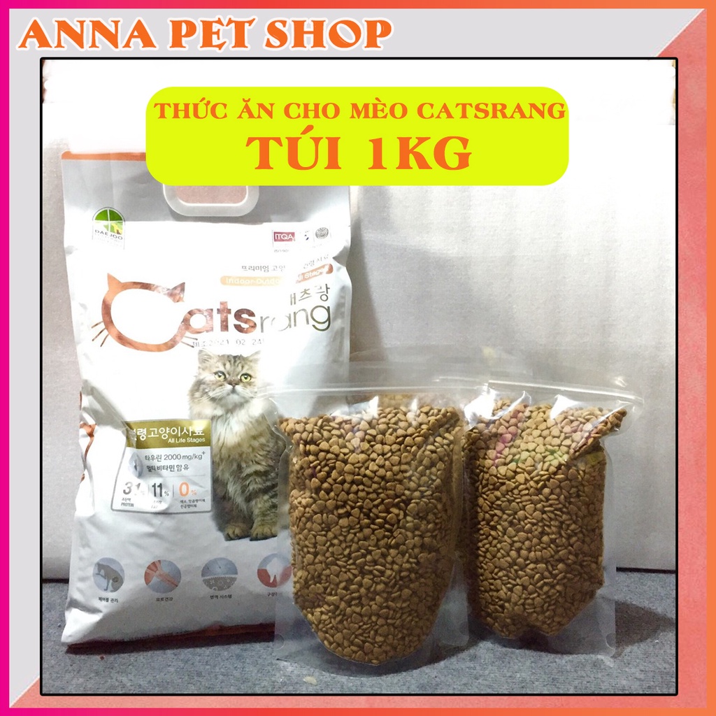 Thức ăn nhập khẩu Hàn Quốc cao cấp cho mèo Catsrang gói 1kg