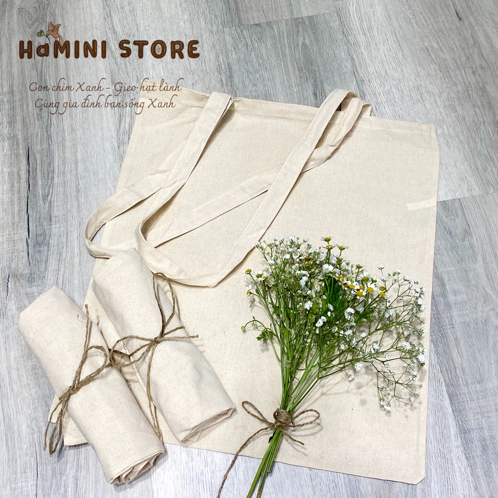 Túi vải Linen tiện dụng, phong cách Hàn Quốc