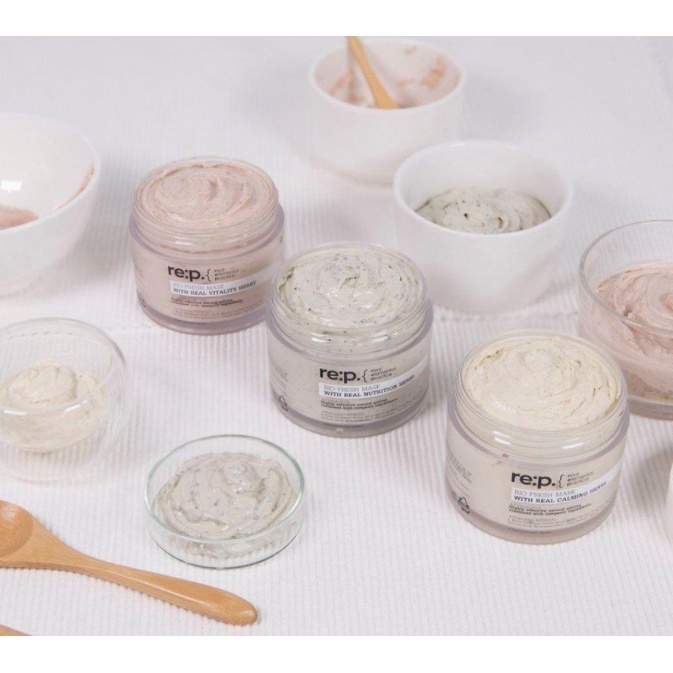 Mặt Nạ Đất Sét Re:p Hoa Cúc Giảm Viêm Cho Da Nhạy Cảm 130g Bio Fresh Mask With Real Calming Herbs