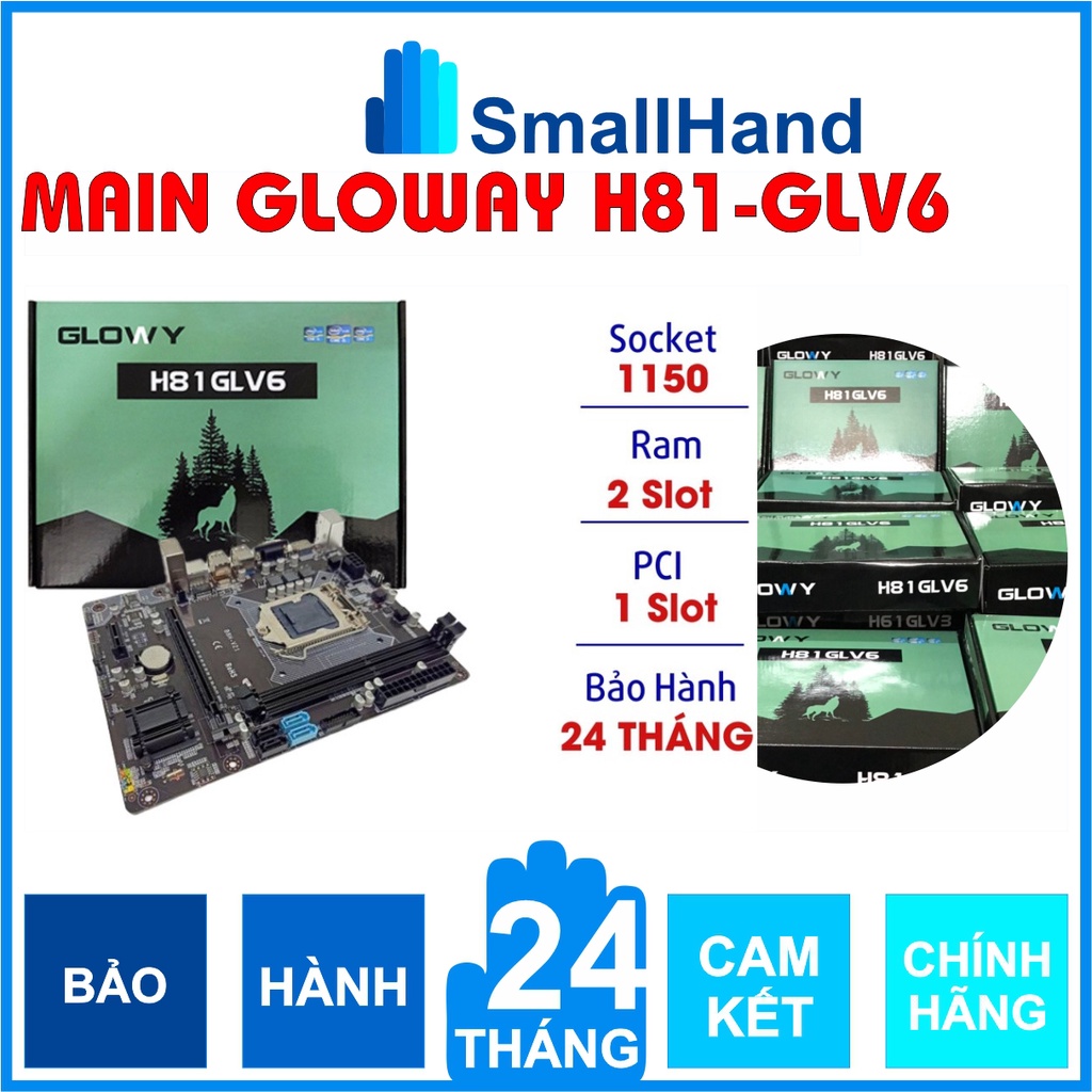 Mainboard – Bo mạch chủ PC | Main Gloway H81 | LGA1150 hỗ trợ chip Intel socket 1150 – Chính hãng – 