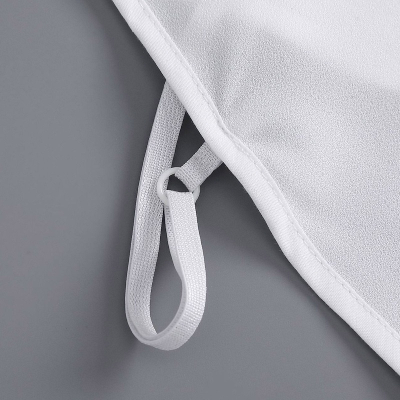 Han Áo Sơ Mi Trắng Nửa Cổ Đứng Nhún Bèo Dickey Có Thể Tháo Rời Cho Nữ