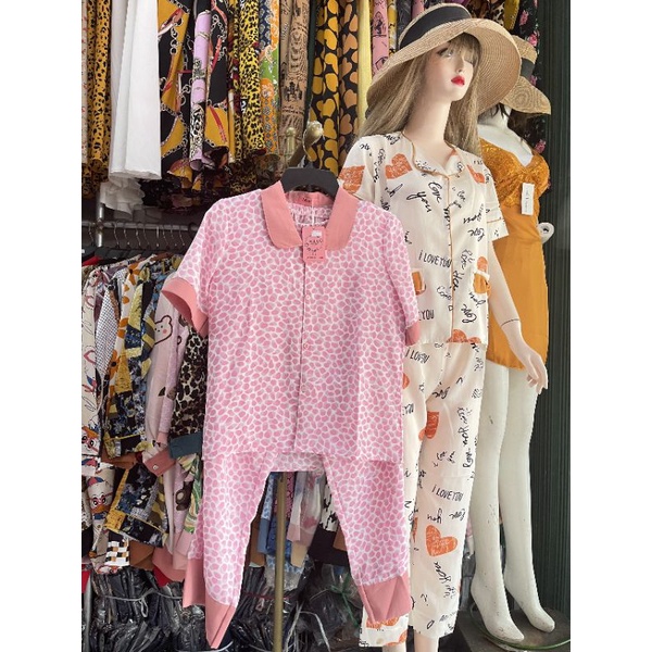 Đồ mặc nhà pijama tay ngắn