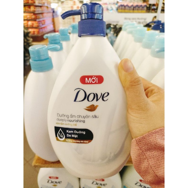SỮA TẮM DOVE DƯỠNG ẨM DỊU MÁT,CHUYÊN SÂU,SÁNG MỊN 900 ML
