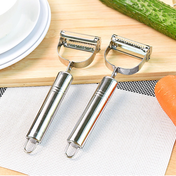 Dao Bào Sợi Rau Củ Quả Bằng Inox Siêu Bén, Dụng Cụ Nạo Củ Quả 2 Đầu Đa Năng