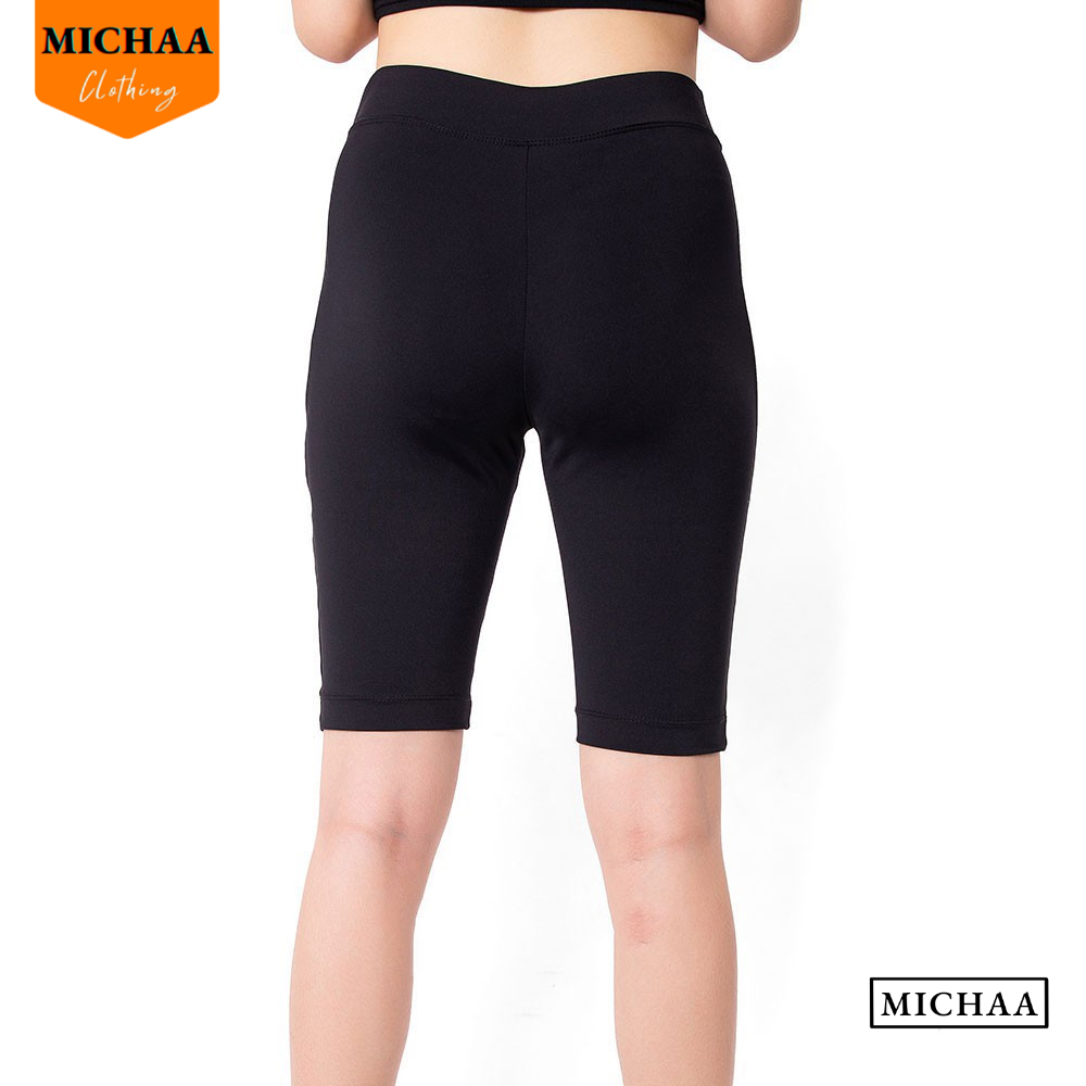 Quần LEGGING NGẮN Nữ Lưng Thun Cao Tôn Dáng Dài 47cm, Thun Co Giãn 4 Chiều, Vải Dày Đẹp Cao Cấp -  MICHAA QU13