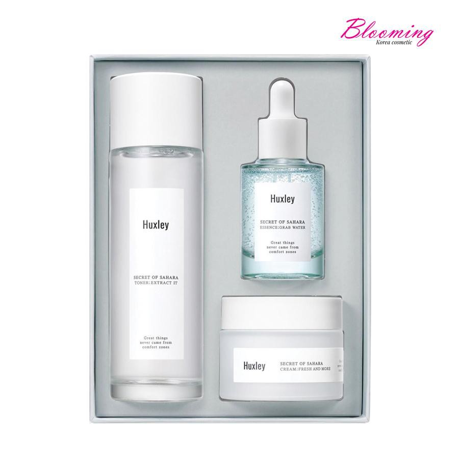 [Mã FMCGM100 - 10% đơn 500K] Bộ 3 Sản Phẩm Dưỡng Ẩm Huxley Hydration Trio