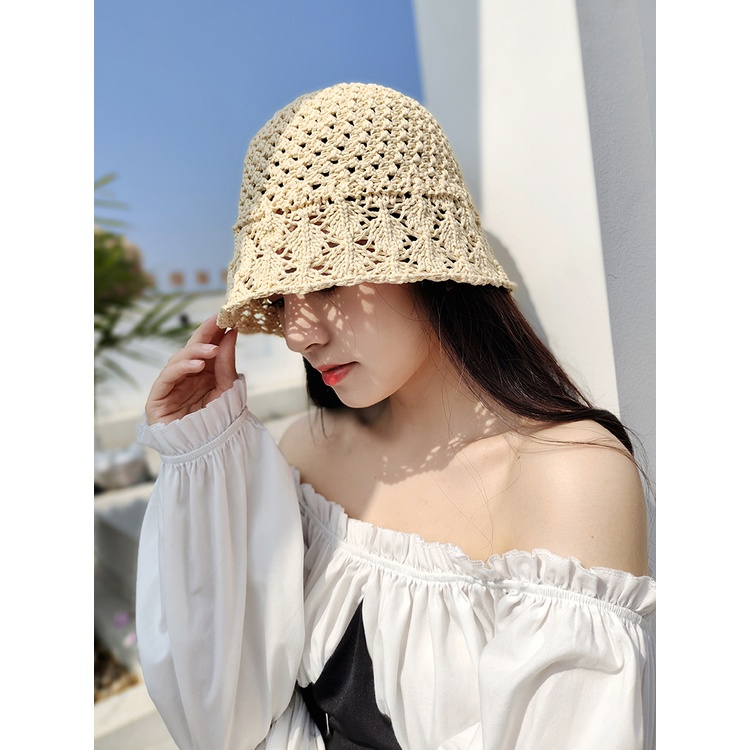 Mũ Cói Rộng Vành Thời Trang Biển Cho Nữ