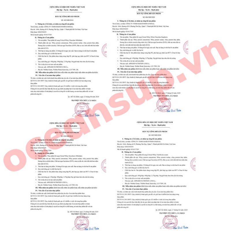 CRITICAL WHEY SAMPLE SACHET Applied Nutrition - Critical Whey Gói dùng thử - Whey Blend Cao cấp - Gói 30g - 1seving