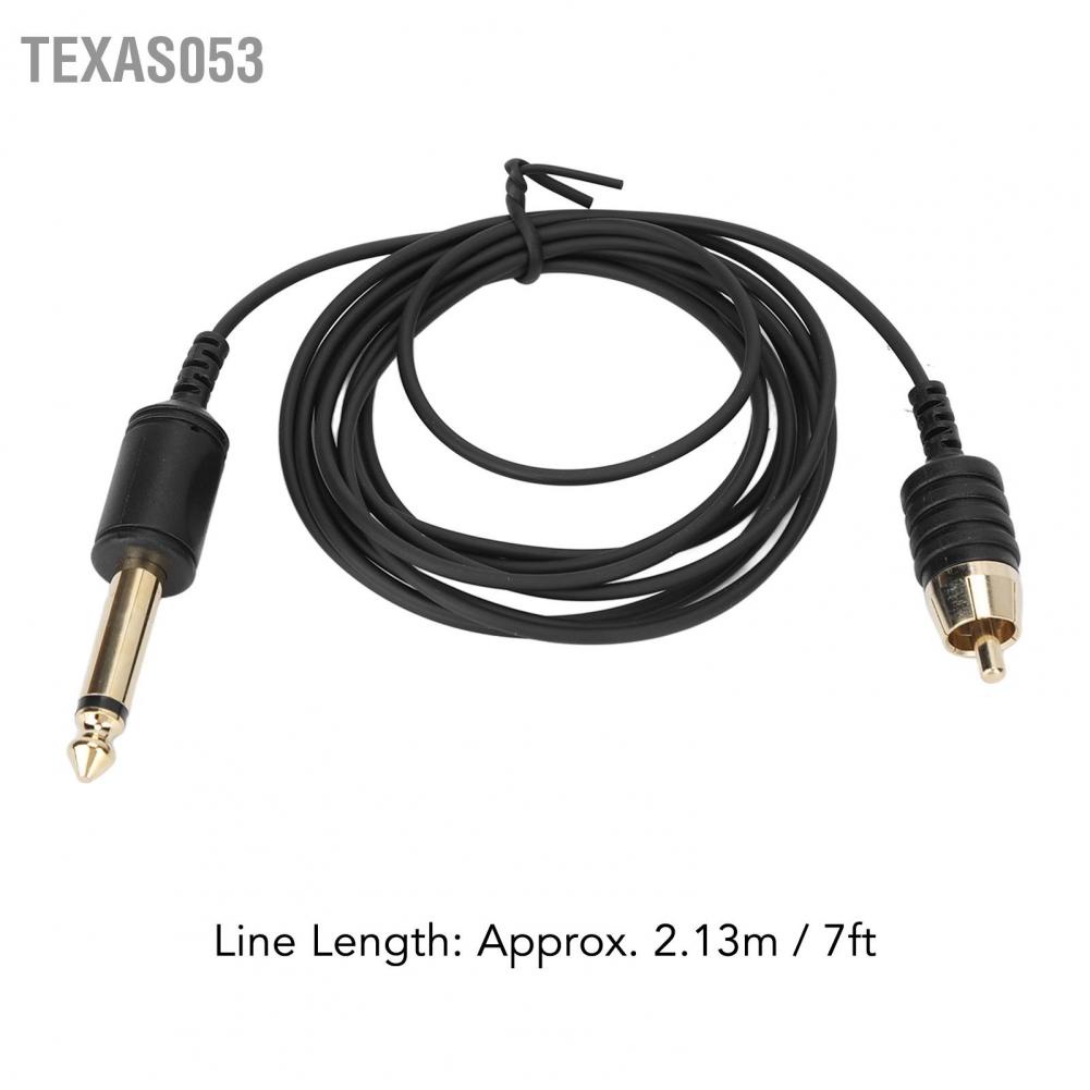 Dây cáp kẹp xăm RCA 7ft đầu thẳng siêu mịn dành cho máy xăm hình