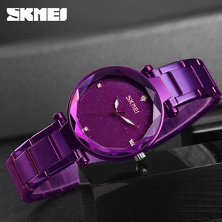 "Nhập Mã 24HWATCH1 Giảm 25K" Đồng Hồ Nữ SKMEI 9180 Nữ Tính HÓT 2019Tím