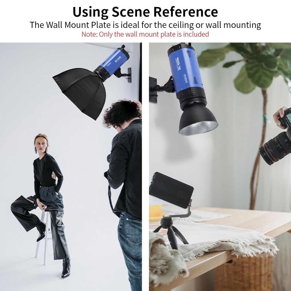 Giá đỡ đèn gắn tường trần nhà Selens 5/8&quot; dùng cho phim trường chụp ảnh