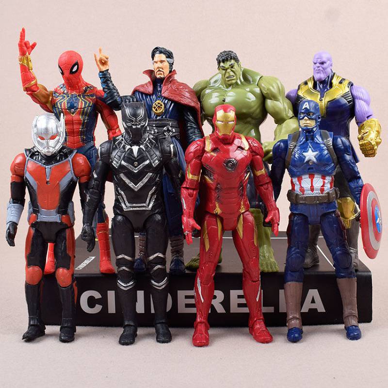 MH18 Mô Hình Các Siêu Anh Hùng Marvel Thor Thanos Spider man Iron man Deadpool Hulk Captain America Doctor Strange