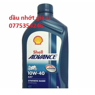 dầu nhớt nhập khẩu 100% shell ADVANCE AX7 1L