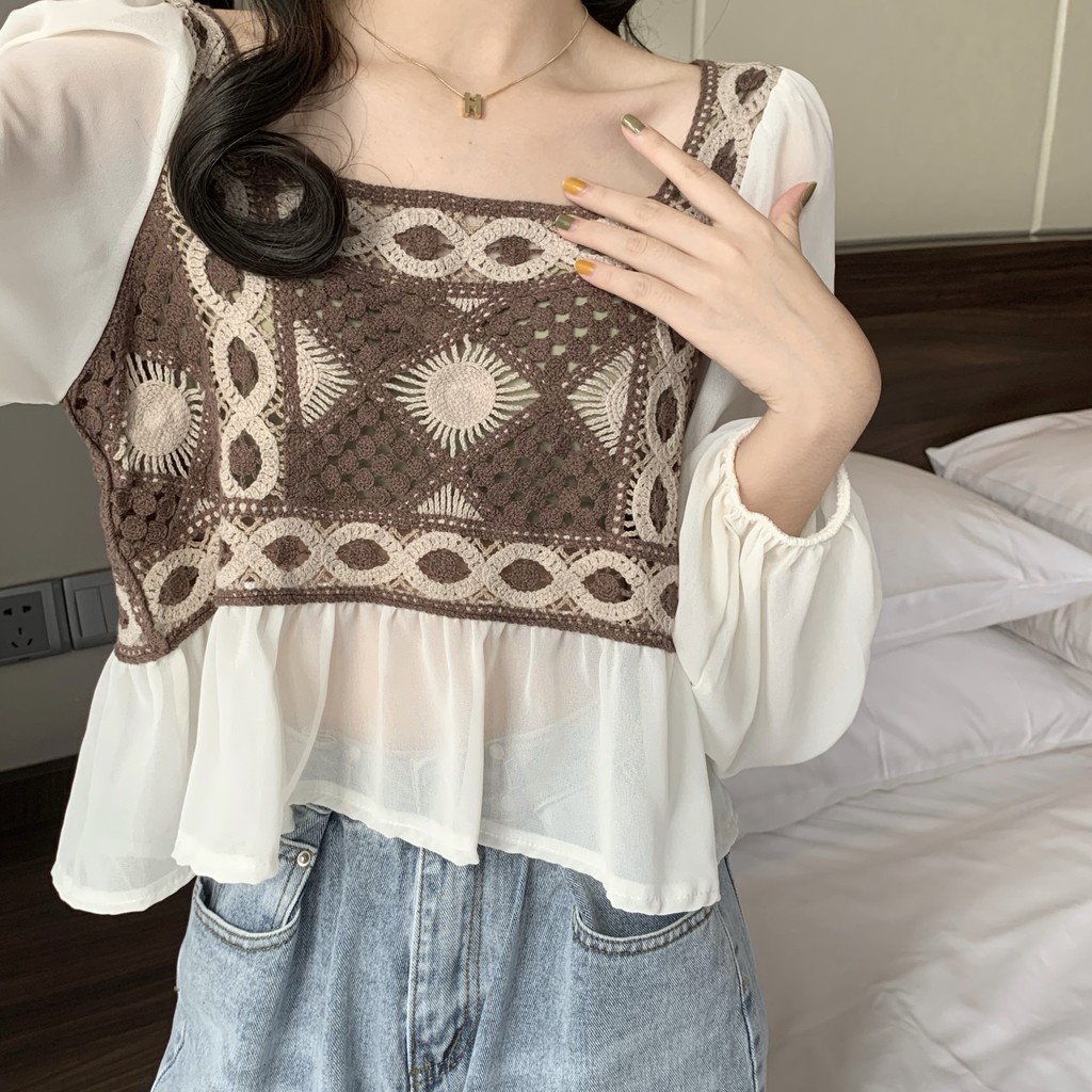 ÁO SƠ MI THỔ CẨM THỜI TRANG NỮ