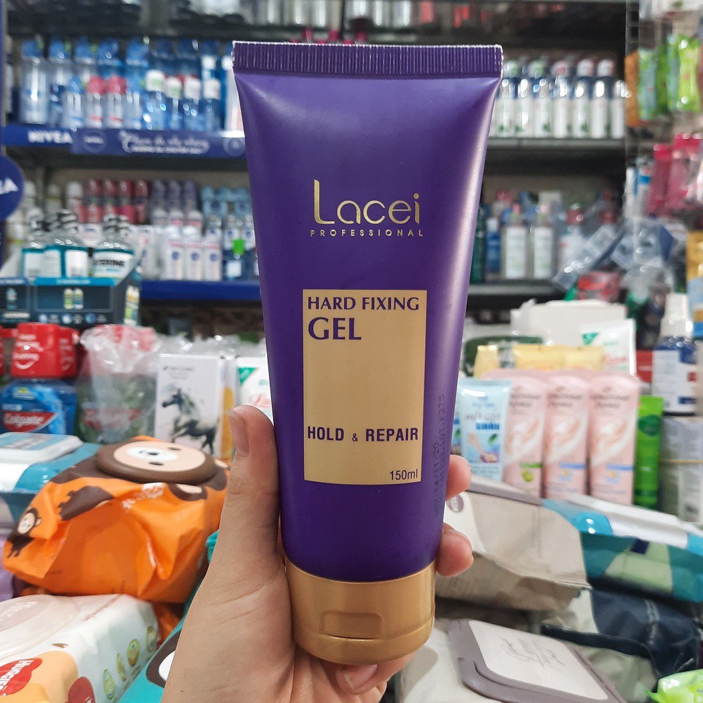 GEL TẠO KIỂU TÓC LACEI HARD FIXING HOLD &amp; REPAIR 150ML