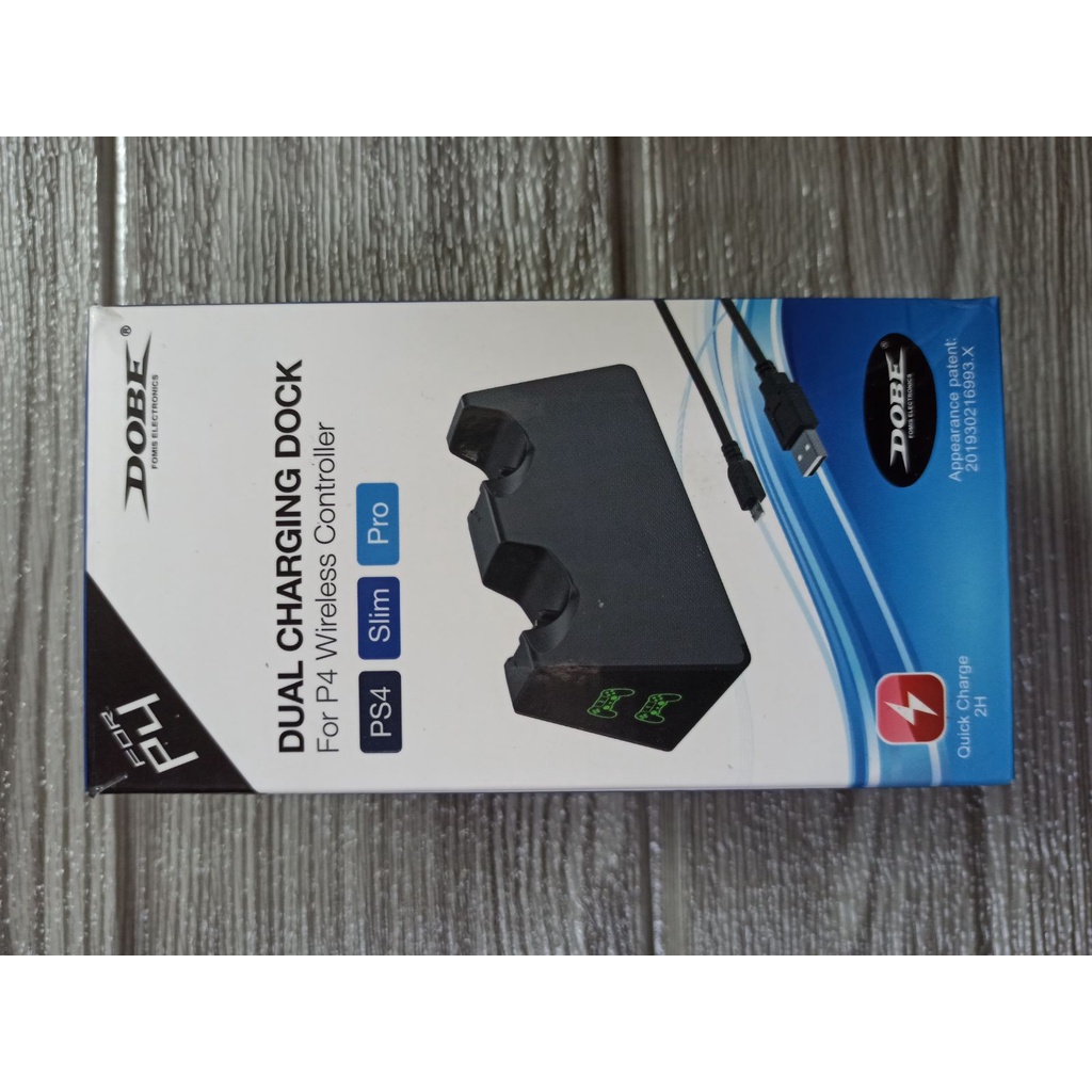 Đế sạc đôi cho tay cầm PS4, Playstation 4  có đèn LED báo hiệu sạc khi đầy pin - Dobe TP4 19012 - Hồ Phạm