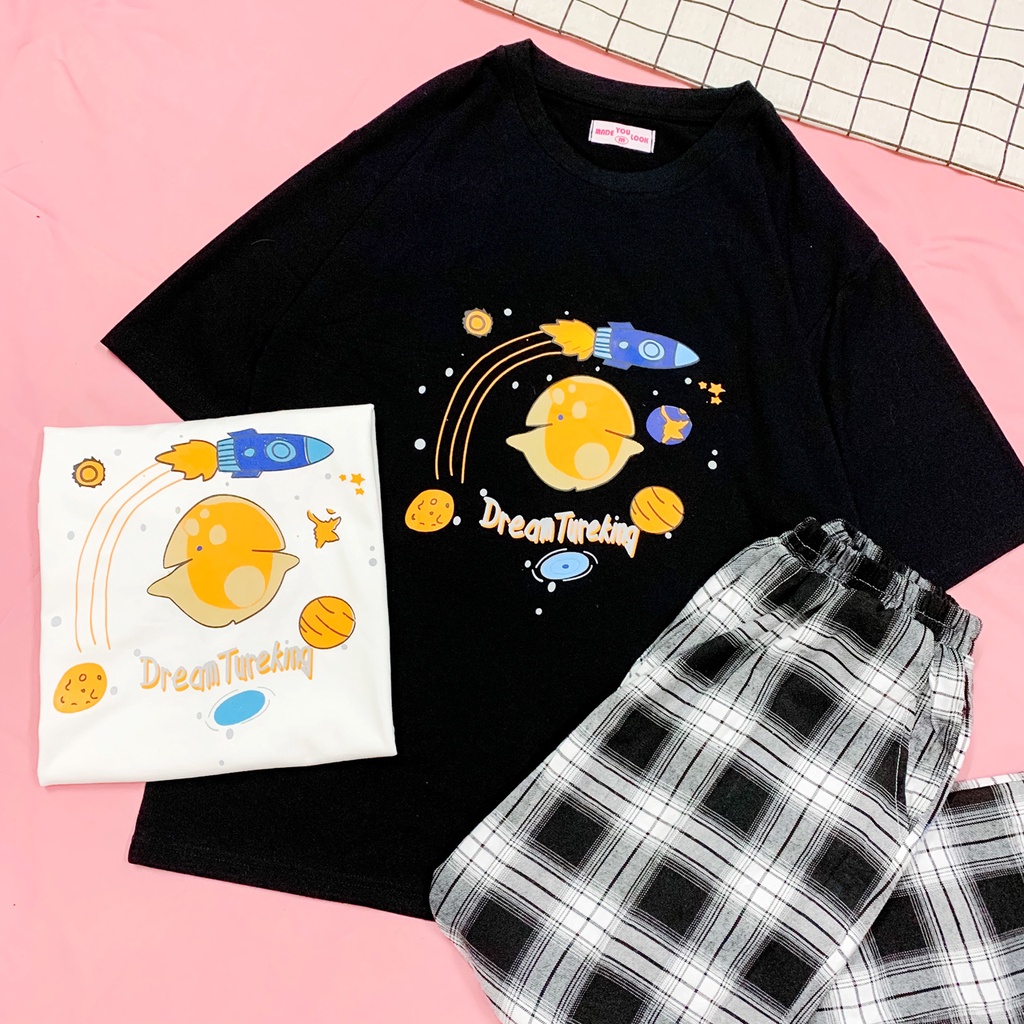 Áo thun tay lỡ  DREAM TUREKING   phông Unisex nam nữ tee oversize form rộng pull Ulzzang Streetwear Hàn Quốc vải mềm