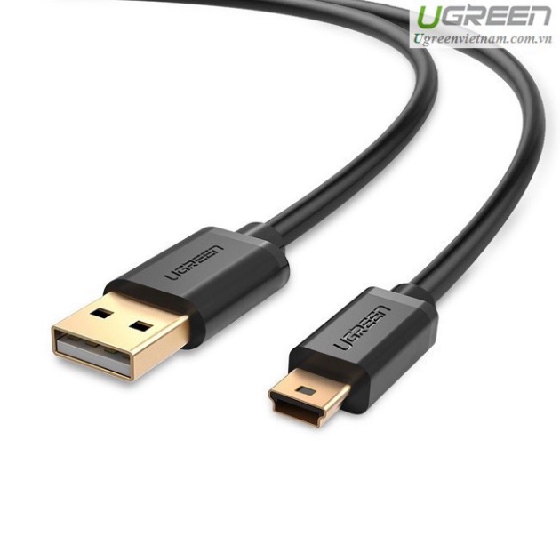 Cáp USB 2.0 to USB Mini mạ vàng Chính hãng Ugreen  - Phân Phối Chính Hãng