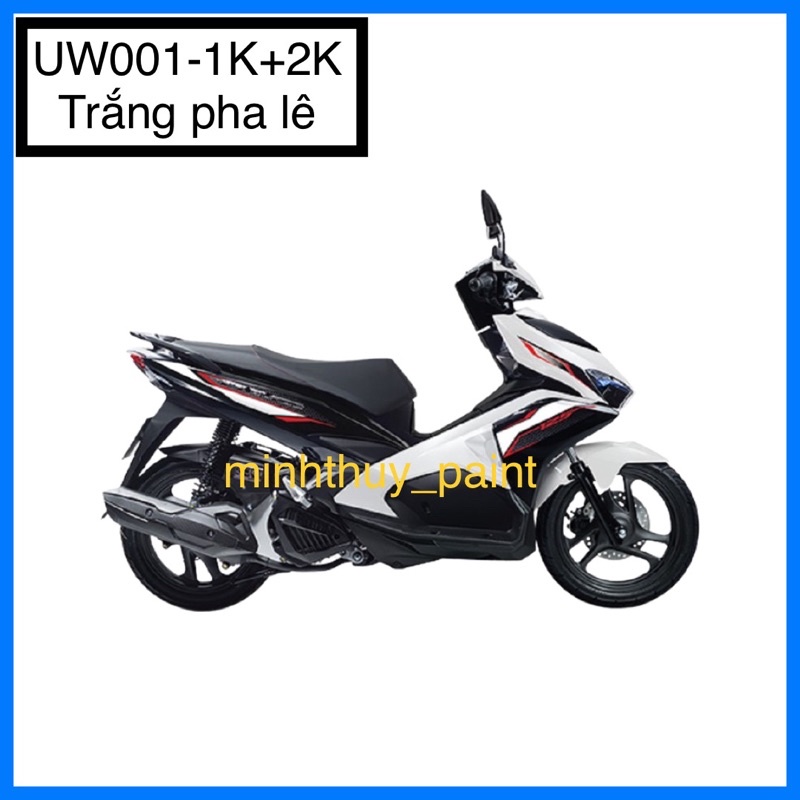 Sơn xe máy Honda Air Blade màu Trắng pha lê UW001-1K và UW001-2K Ultra Motorcycle Colors