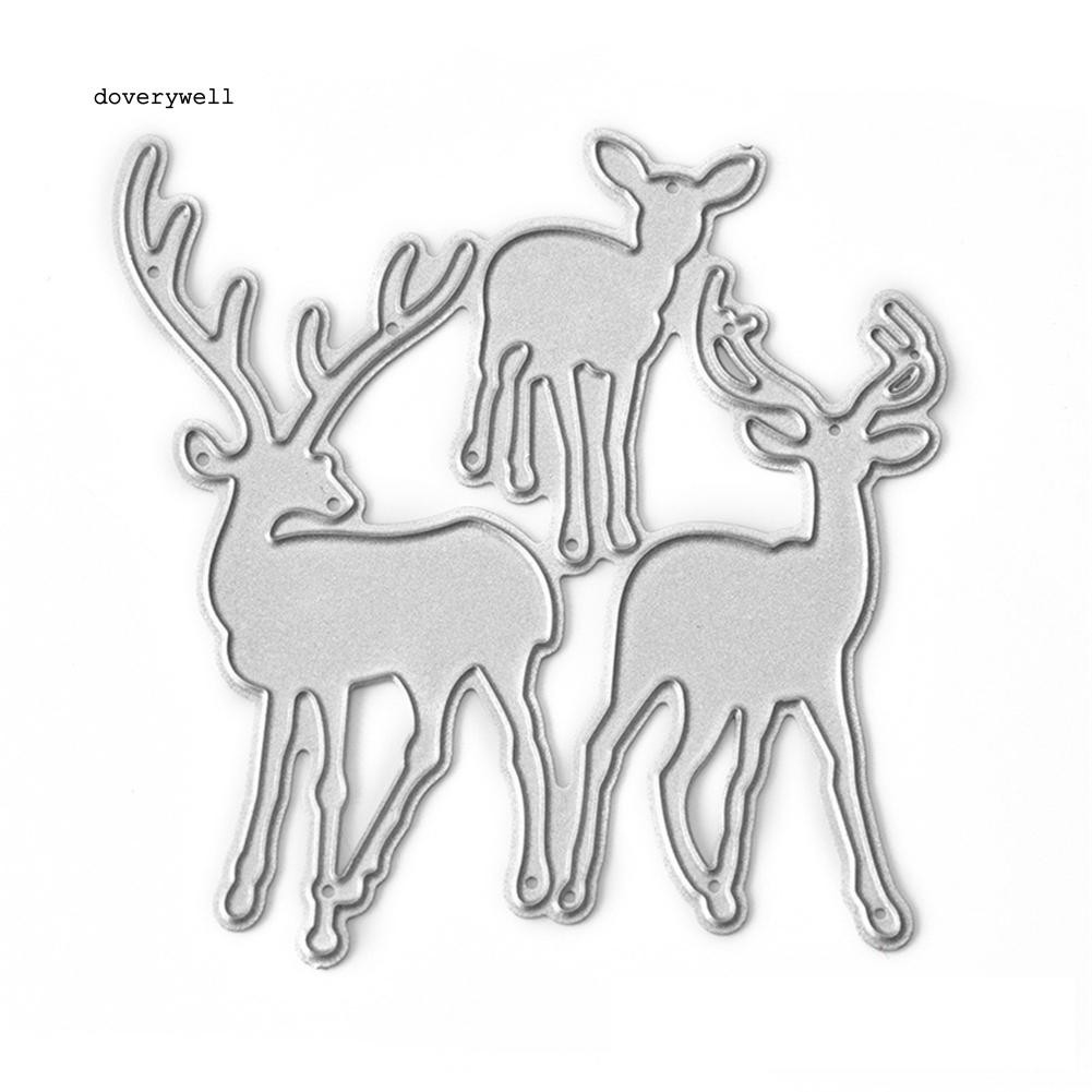 Khuôn cắt giấy kim loại hình tuần lộc giáng sinh xinh xắn