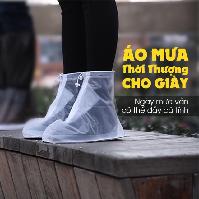 Áo Mưa Giày- bao trùm giày đi mưa OVER SHOES (hàng cao cấp + TẶNG QUÀ) AMG