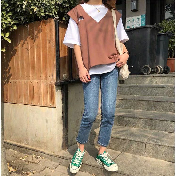 SET GILE TẶNG ÁO PHÔNG TAY LỠ ULZZANG HOT