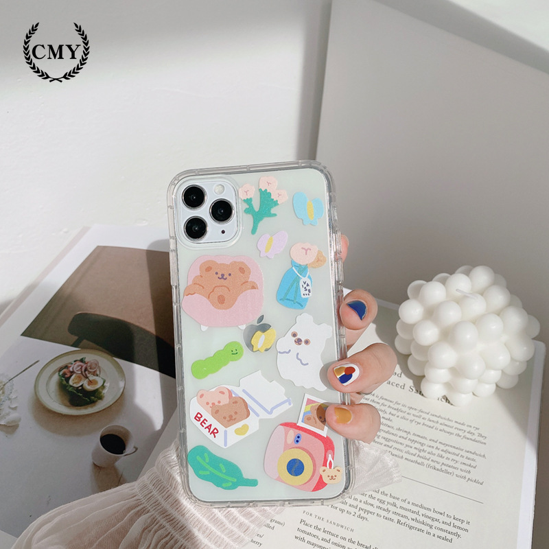 Ốp điện thoại in họa tiết gấu hoạt hình cho iPhone11/11Pro 11pro Max X XR XS XS MAX 7 8 plus SE | BigBuy360 - bigbuy360.vn