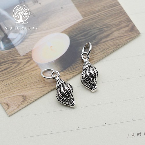 Charm bạc hình vỏ ốc treo - NQ Jewelry