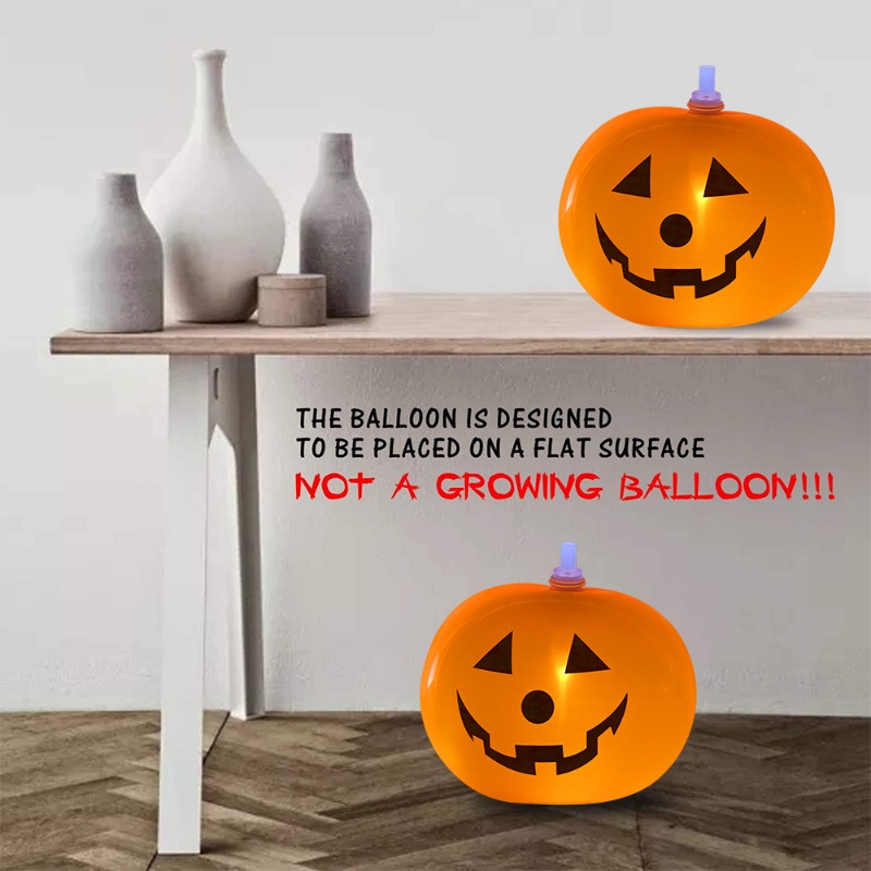 Bong Bóng Có Đèn LED Hình Bí Ngô Trang Trí Halloween