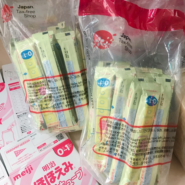 Sữa Meiji 0-1 48 thanh xách tay nguyên Seal nội địa Nhật