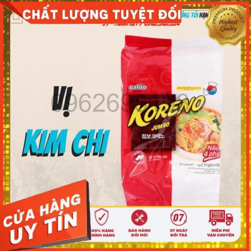 MÌ KORENO JUMBO HÀN QUỐC 1KG GÀ - TÔM - BÒ CAY - KIM CHI