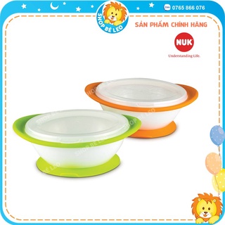 Chén ăn dặm chống đổ có nắp nuk