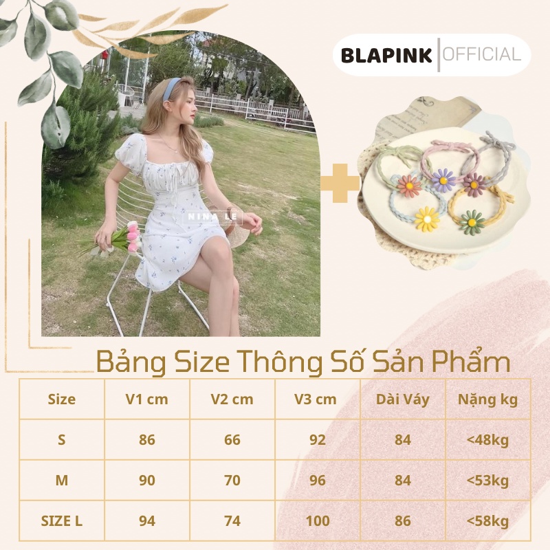 Váy Hoa Nhí Cổ Yếm Hở Lưng Chất Lụa Siêu Đẹp - JUHEE DRESS T235