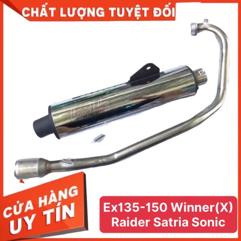 Pô Cbr Redleo kèm cổ inox gắn winner satria ex150 sonic raider...