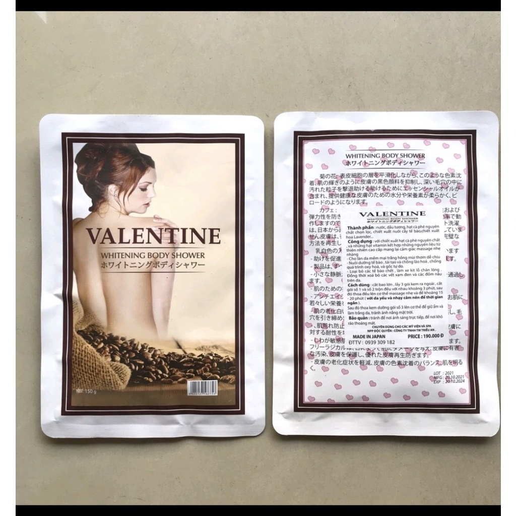 Tắm Trắng Valentine - NHật Bản 150g Nuôi dưỡng tế bào, tái tạo và chống lão hóa chống lại quá trình oxy hóa và gốc tự do