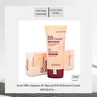 Kem Nền Che Khuyết Điểm Chống Nắng Hiệu Quả Aspasia 4U Special B.B Solution Cream 50ml (100% From Korea)