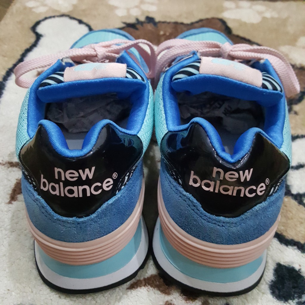 Giày thể thao New Balance 574 màu xanh dương size 36 (Real 2hand)