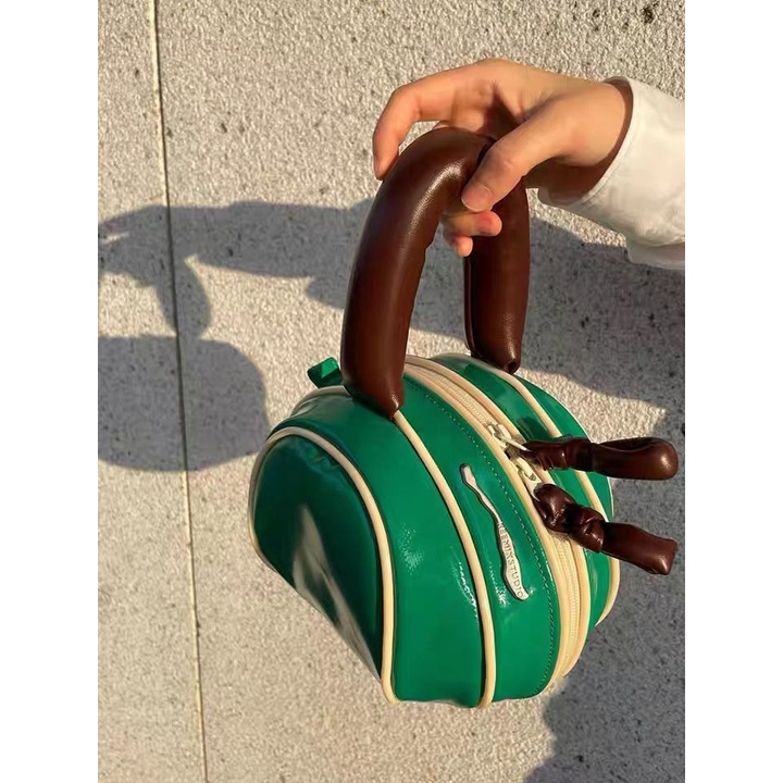 Túi Xách Đeo Vai / Kẹp Nách Hình Quả Bí Ngô Nhỏ Nhắn Xinh Xắn