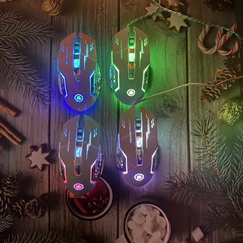 Chuột Gaming Không Dây Dành Cho Game Thủ Chống Ồn Có Đèn LED Chơi Game Cực Đã Bảo Hành 6 Tháng