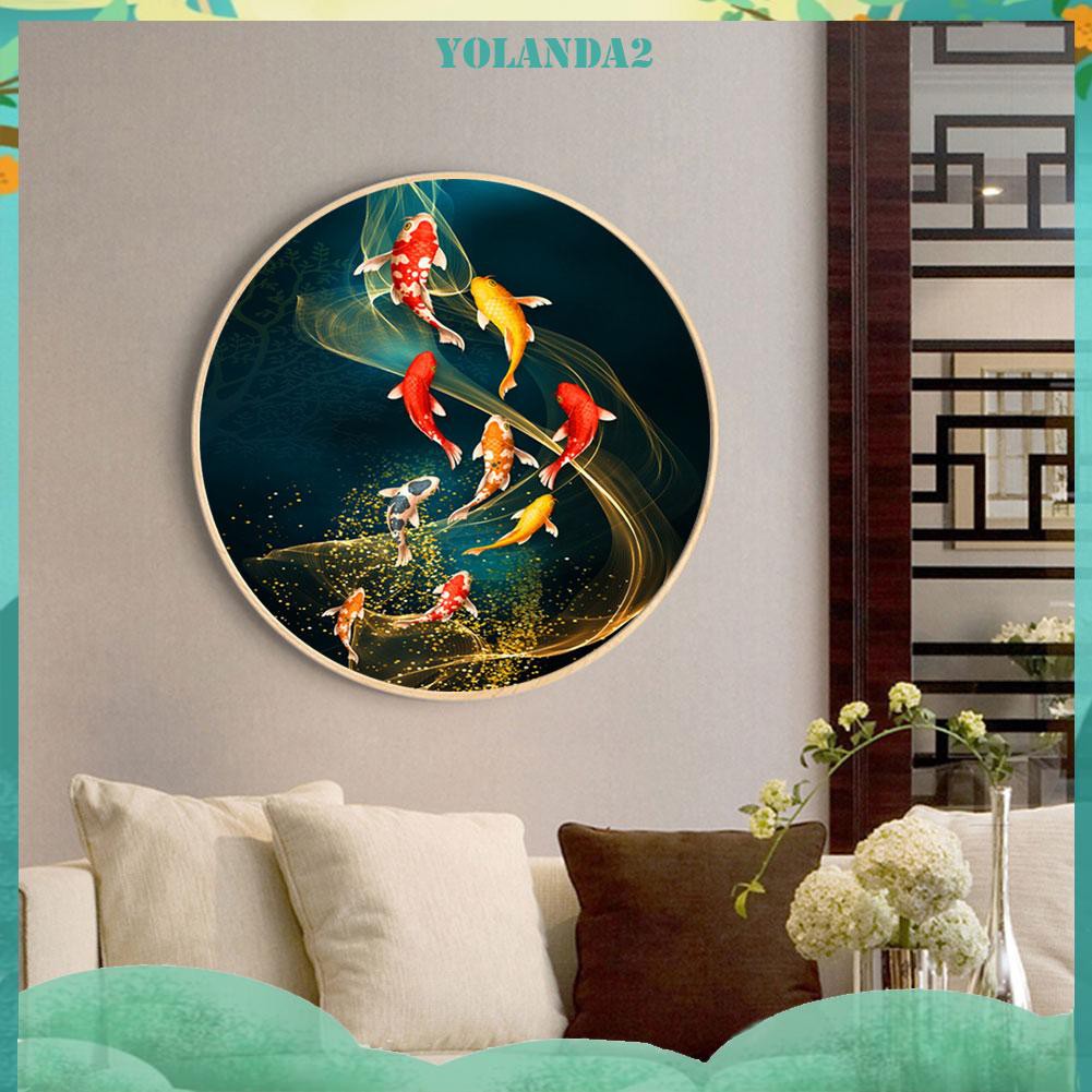 Set tranh đính đá 5D DIY hình Cửu Ngư độc đáo