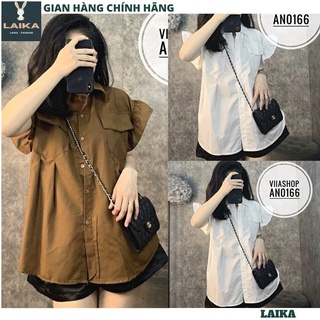 Áo sơ mi cánh tiên kiểu dáng hàn quốc ulzzang tiểu thư bánh bèo dễ thương, áo kiểu nữ - LAIKASHION