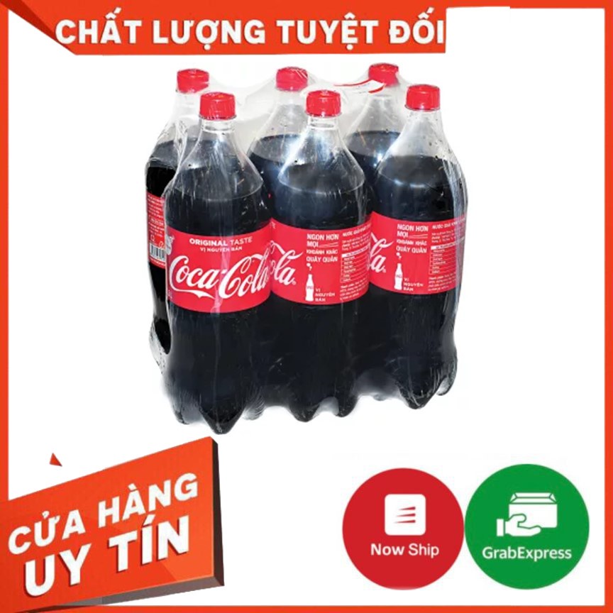 Thùng 6 chai nước ngọt Coca Cola 1.5L - Original Coke